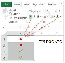 Học tin học ở thanh hóa Dấu tích trong excel cực dễ với những thao tác sau, các bạn hãy tham khảo nhé!Dấu tích trong Excel là gì?