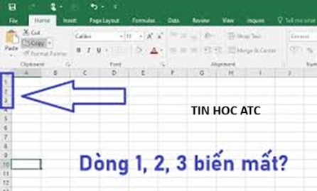 Hoc tin hoc van phong o Thanh Hoa Nếu file excel của bạn bị mất 3 dòng đầu, bạn hãy thử theo cách sau đây nhé!1 Trường hợp bị ẩn do kích